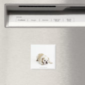Aimant Chien blanc et tacheté (In Situ (Lave-vaisselle))