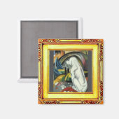 Aimant Chien blanc par Franz Marc (Recto/Verso)