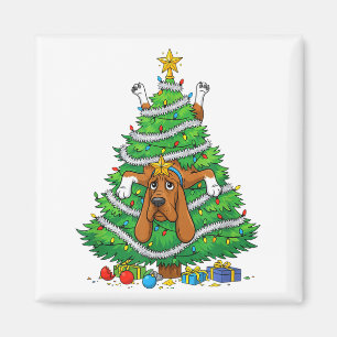Aimant Chien Bloodhound Drôle Lumières d'Arbre de Noël En
