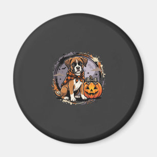 Aimant Chien Boxer Halloween Citrouille Sublimation