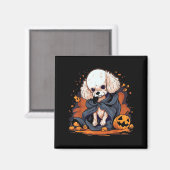 Aimant Chien Caniche Halloween (Recto/Verso)