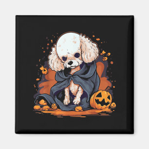 Aimant Chien Caniche Halloween