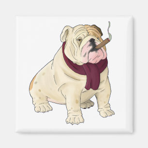 Aimant Chien Cartoon Bouledogue Anglais