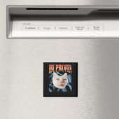 Aimant Chien Chat Ibuprofène Mignon Rétro Graphique Mème (In Situ (Lave-vaisselle))