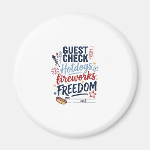 Aimant Chien Chaud Contrôle Invité Patriotique Feux D'art