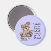 Aimant Chien Chews Chaussures (Recto/Verso)