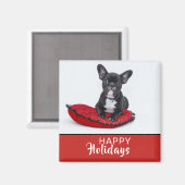 Aimant Chien Chien Chien Heureux Vacances Animaux de comp (Recto/Verso)