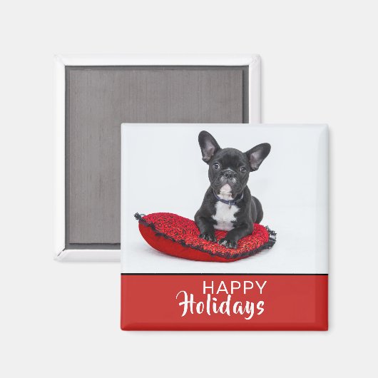 Aimant Chien Chien Chien Heureux Vacances Animaux de comp (Recto/Verso)