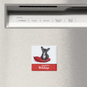 Aimant Chien Chien Chien Heureux Vacances Animaux de comp (In Situ (Lave-vaisselle))