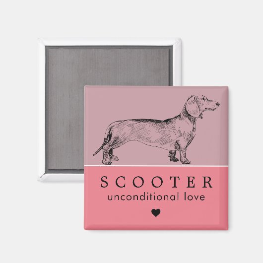 Aimant Chien Chien Chien Nom Personnalisé (Recto/Verso)