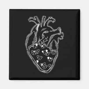 Aimant Chien Chiens Coeur Anatomie Style tatouage