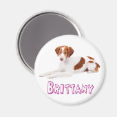 Aimant Chien Chiot Brittany Spaniel (Recto/Verso)