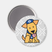 Aimant Chien coquelicot juif du Labrador d'Hanoukka (Recto/Verso)