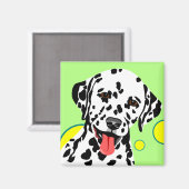 Aimant Chien dalmatien avec des cercles (Recto/Verso)