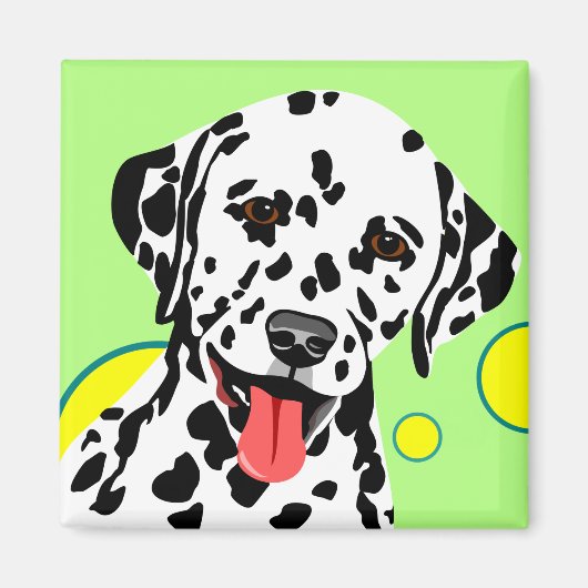 Aimant Chien dalmatien avec des cercles (Devant)