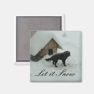 Aimant Chien dans la neige par Chien