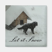 Aimant Chien dans la neige par Chien (Devant)