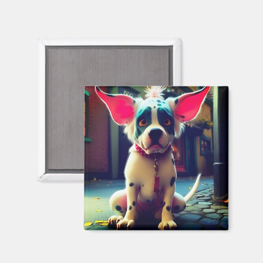 Aimant Chien d'art (Recto/Verso)