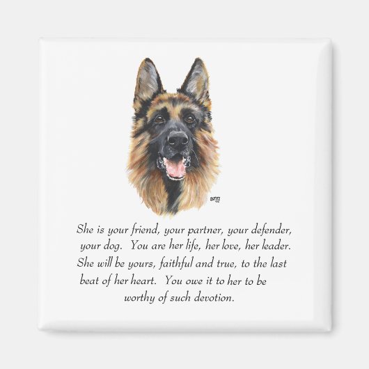 Aimant Chien de berger allemand (Devant)