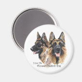Aimant Chien de berger allemand (Recto/Verso)