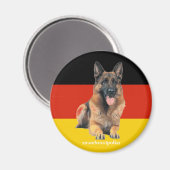 Aimant chien de berger allemand (Recto/Verso)