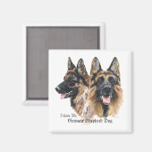 Aimant Chien de berger allemand (Recto/Verso)