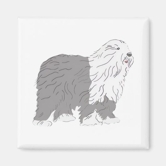 Aimant Chien de berger anglais (Devant)