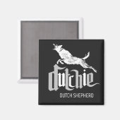 Aimant Chien de berger néerlandais - Dutchie - Hollandse  (Recto/Verso)