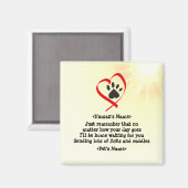 Aimant Chien de chat personnalisable message joyeux (Recto/Verso)