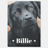 Aimant Chien de chien animal nom de chat coeurs deux phot (Recto)