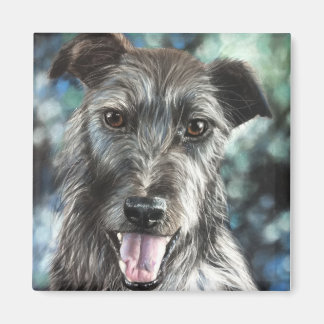 Aimant Chien de chien de terrier gris