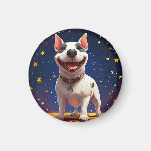 Aimant Chien de dessin animé joueur avec des couleurs viv