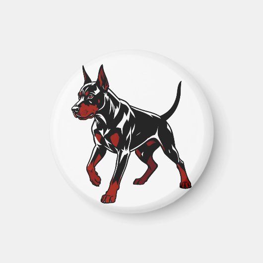 Aimant Chien de garde Doberman féroce (Devant)