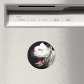 Aimant chien de la boîte blanche souriante (In Situ (Lave-vaisselle))