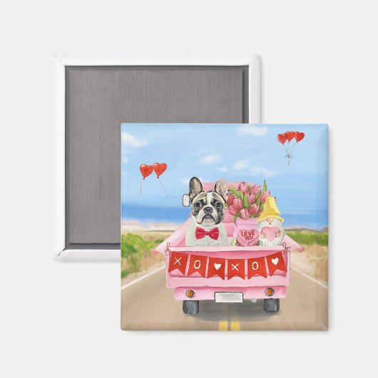 Aimant Chien de la Saint-Valentin (Recto/Verso)