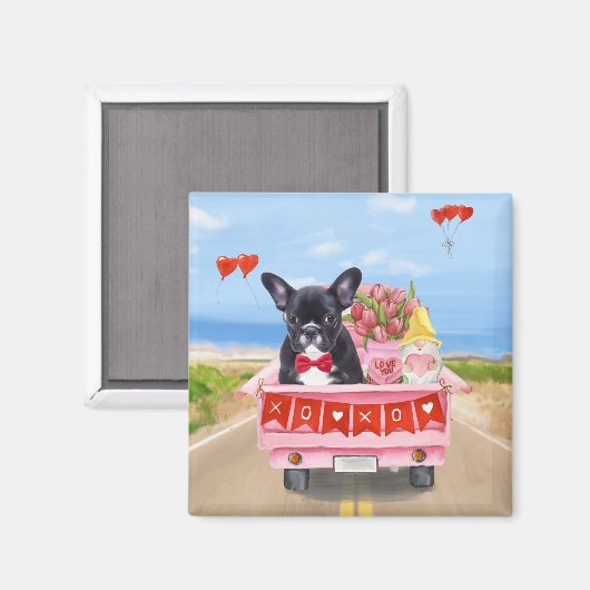 Aimant Chien de la Saint-Valentin (Recto/Verso)