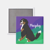 Aimant Chien de montagne bernois personnalisé (Recto/Verso)