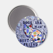 Aimant Chien de mosaïque (Recto/Verso)