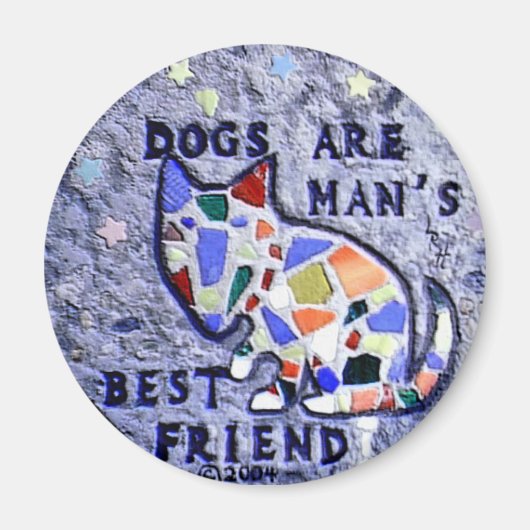 Aimant Chien de mosaïque (Devant)