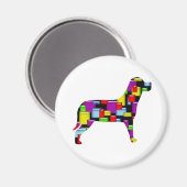 Aimant chien de mosaïque (Recto/Verso)