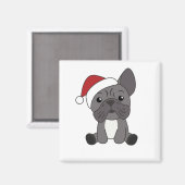 Aimant Chien de Noël Animaux d'hiver de neige (Recto/Verso)