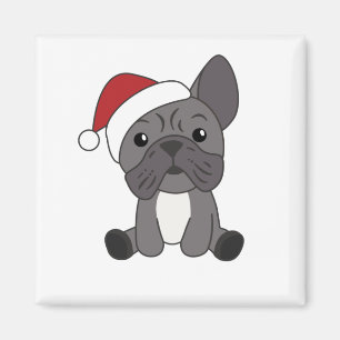 Aimant Chien de Noël Animaux d'hiver de neige