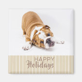 Aimant Chien de Noël photo de Noël (Devant)