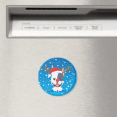 Aimant Chien de père Noël Reindeer (In Situ (Lave-vaisselle))