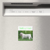Aimant Chien de Race Bouledogue Anglais Blanc (In Situ (Lave-vaisselle))
