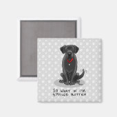 Aimant Chien de repérage du Labrador du labo noir (Recto/Verso)