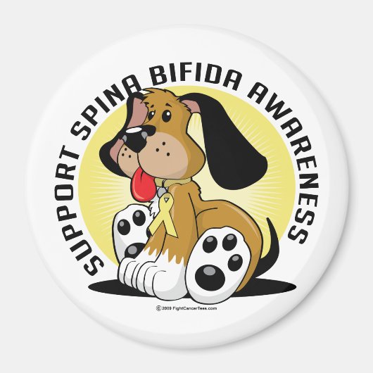 Aimant Chien de Spina Bifida (Devant)
