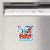 Aimant Chien de taureau anglais dans la livraison de Noël (In Situ (Lave-vaisselle))