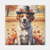 Aimant Chien D'Eau Portugais En Automne Quitte Thanksgivi (Devant)