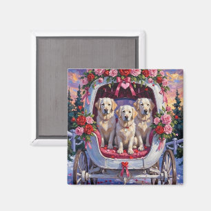 Aimant Chien des Pyrénées pour la Saint-Valentin